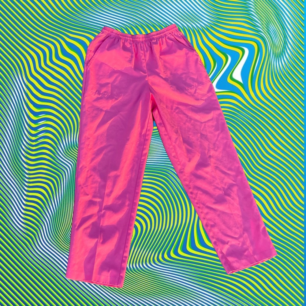 ‘80s hot pink drawstring pants